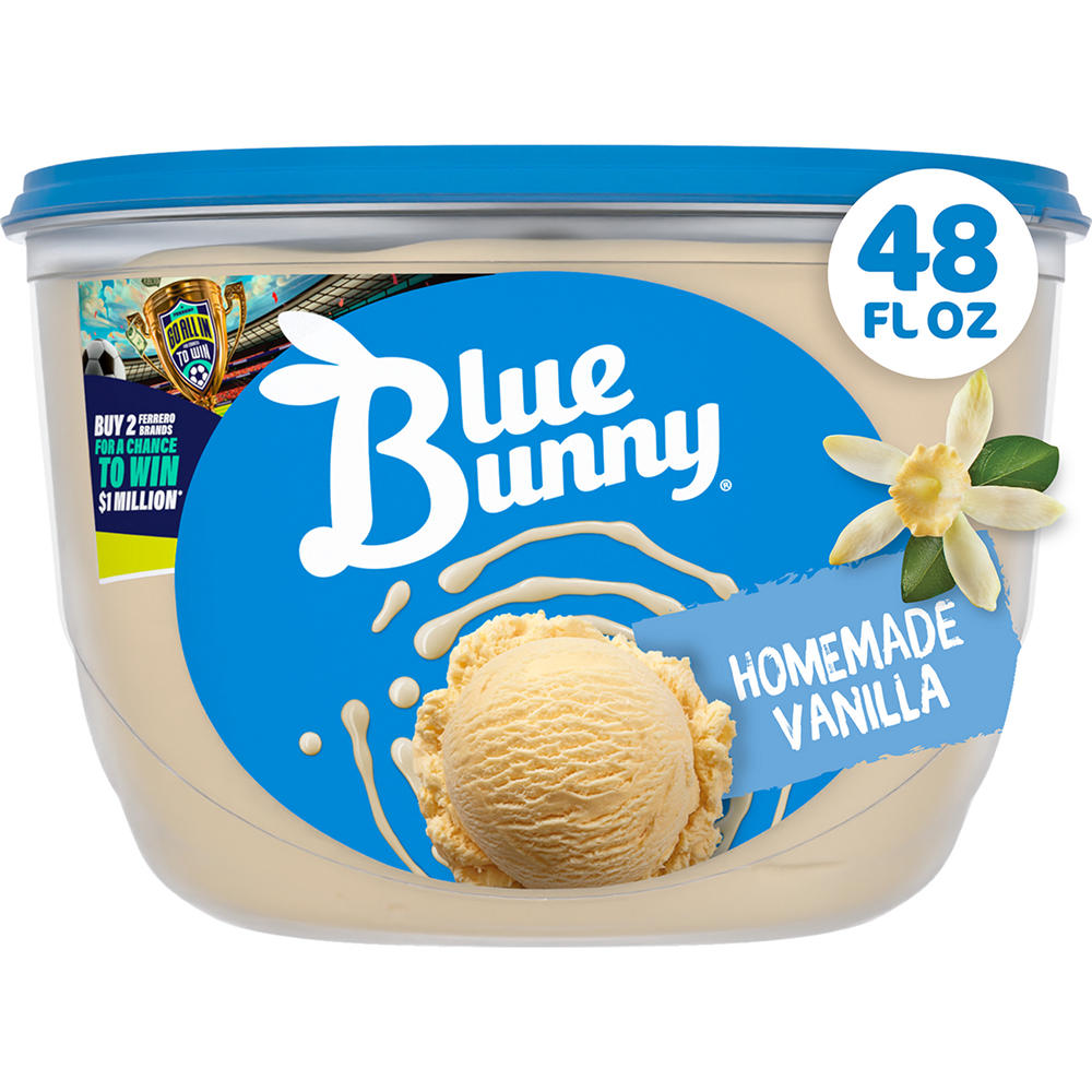 Blue Bunny Homemade Vanilla Frozen Dessert, 48 oz