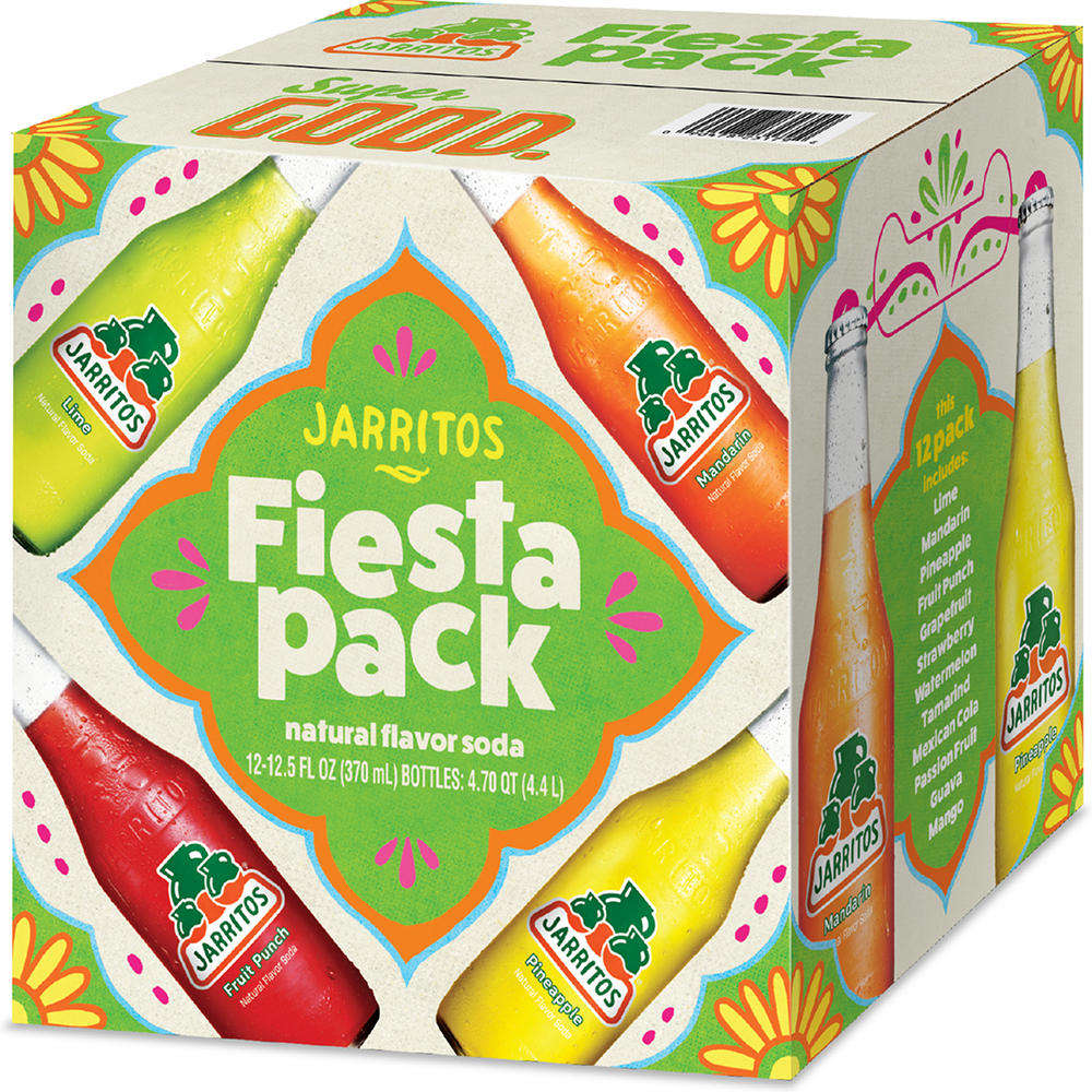 Jarritos Soda Variety Fiesta Pack 12 pk Bottles, 12.5 oz