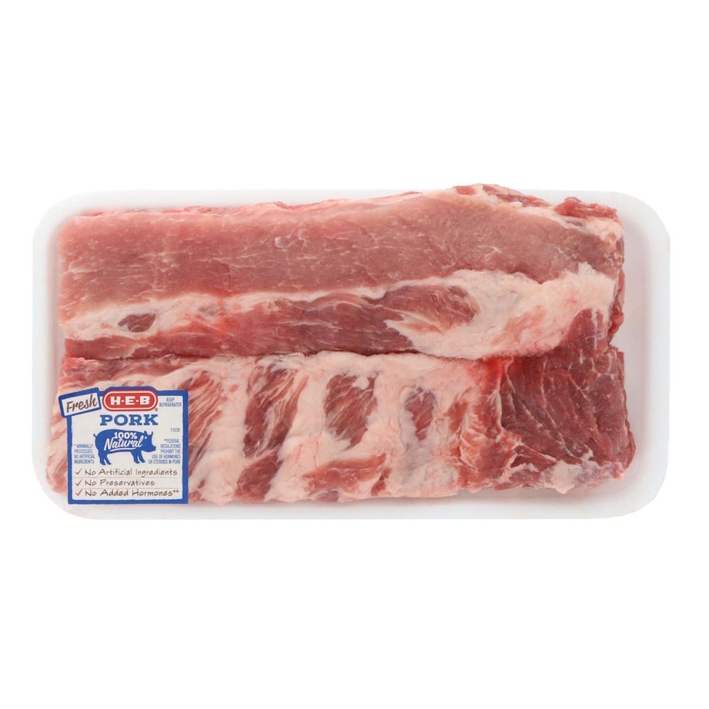 H-E-B Split Baby Back Pork Finger Ribs, Avg. 1.65 lbs