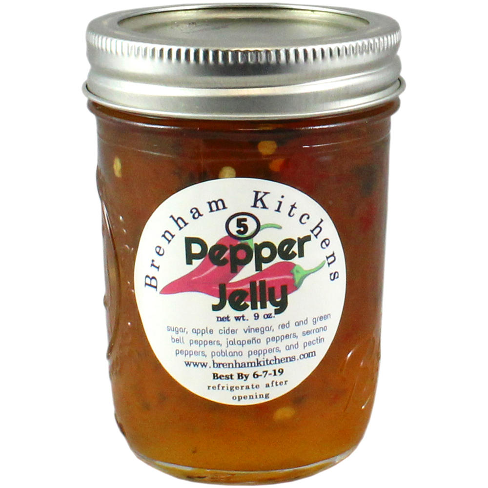 Brenham Kitchens 5 Pepper Jelly, 9 oz