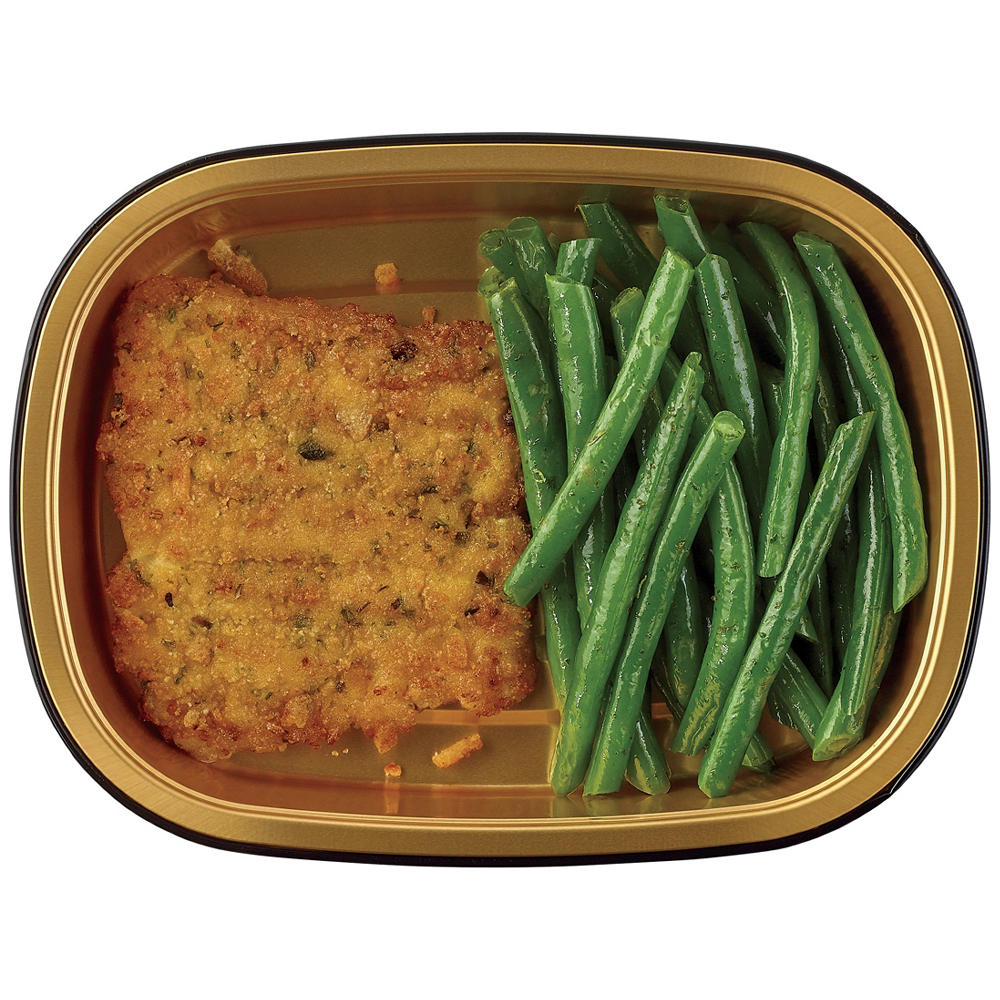 Meal Simple by H-E-B Potato Cheddar Crusted Cod & Green Beans, Avg. 0.56 lb