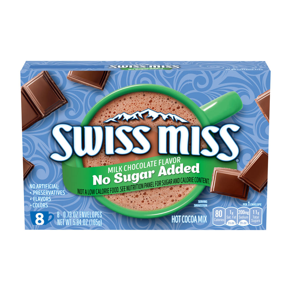 Swiss Miss No Sugar Added Hot Cocoa Mix, 8 ct