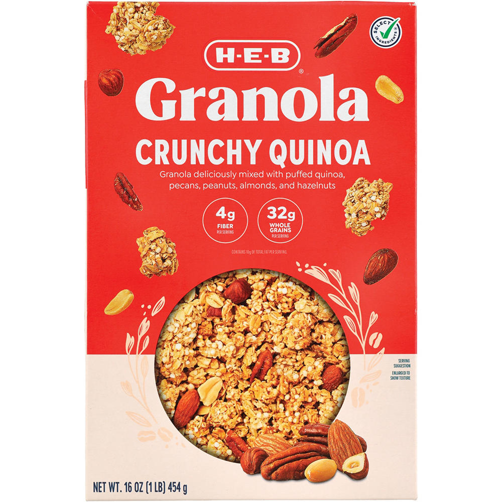 H-E-B Crunchy Quinoa Granola, 16 oz