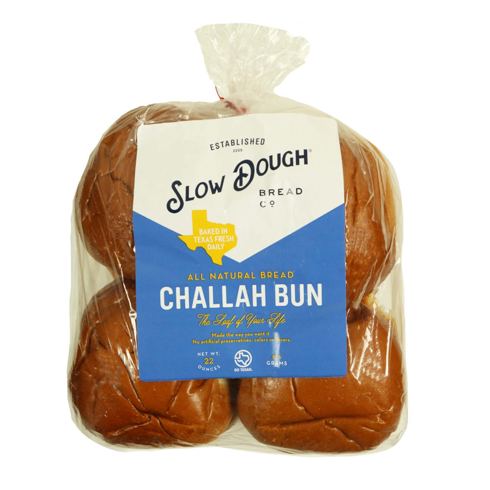 Slow Dough Challah Hamburger Buns, 6 ct