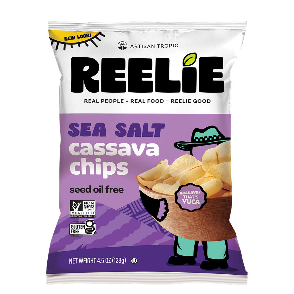 Reelie Sea Salt Cassava Chips, 4.5 oz