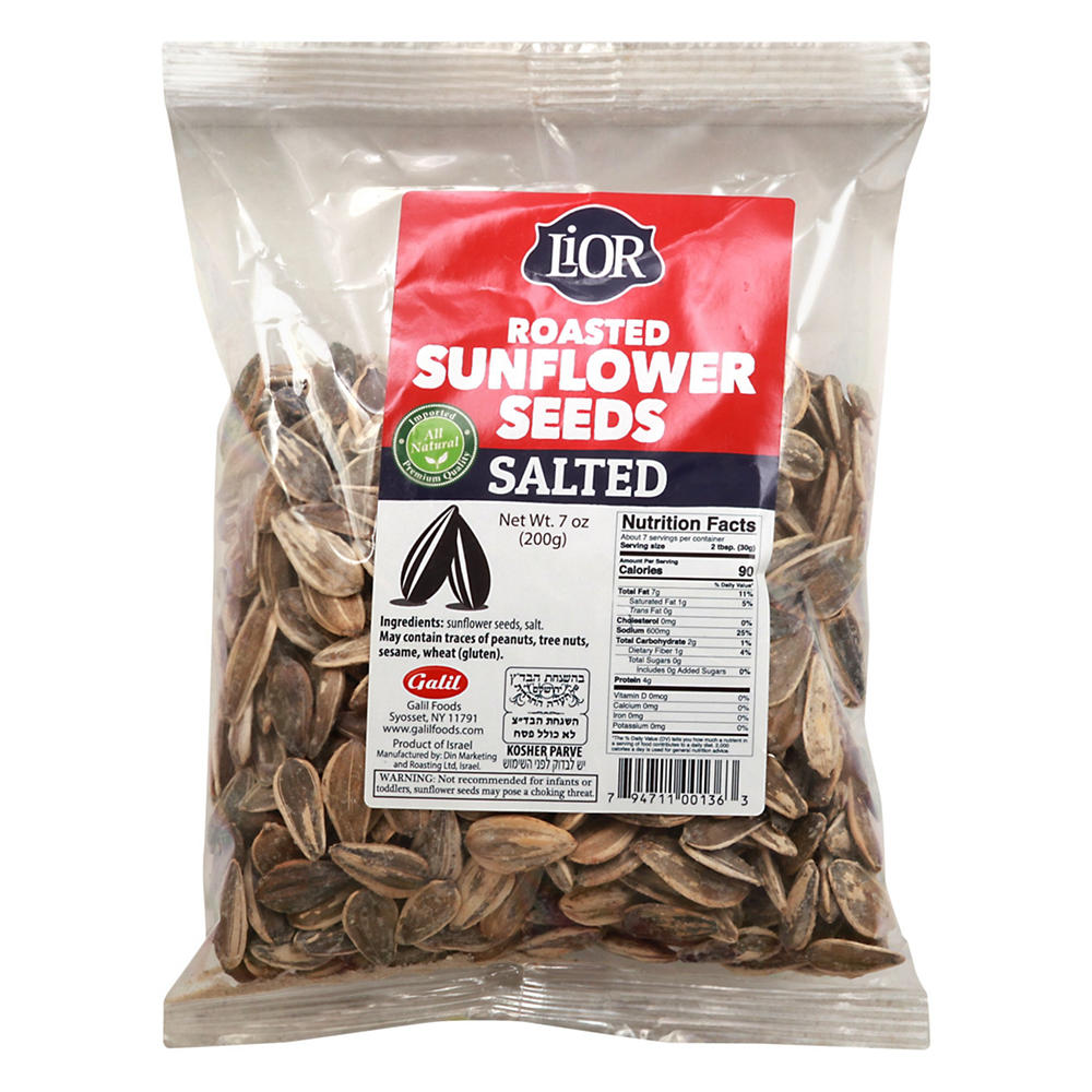 Galil LiOR Kosher Roasted Salted Sunflower Seeds, 7 oz