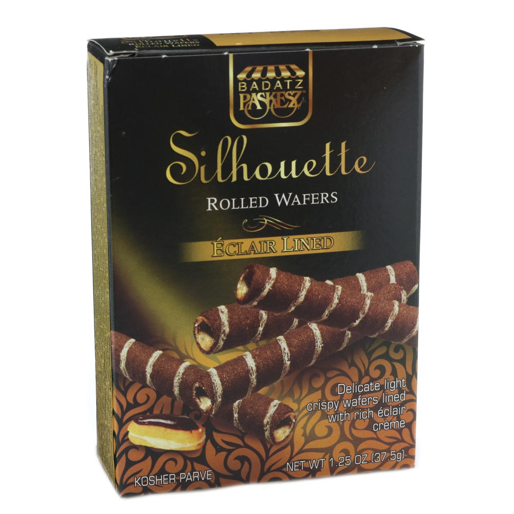 Paskesz Kosher Silhouette Eclair Lined Rolled Wafers, 1.25 oz