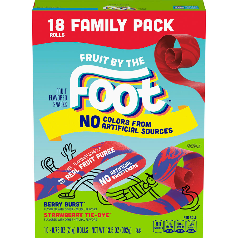 Fruit By The Foot Berry Fruit Snacks Variety Family Pack, 18 ct