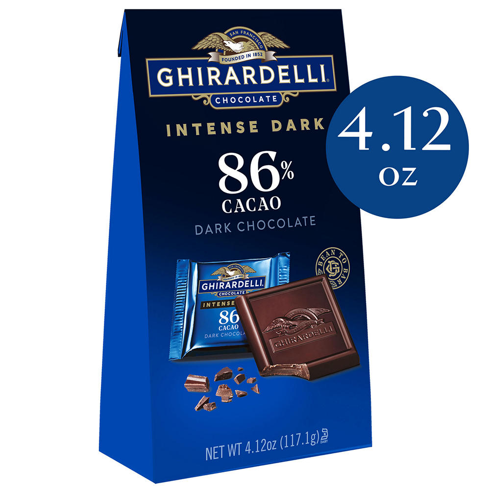 Ghirardelli Intense Dark 86% Cacao Chocolate Squares, 4.12 oz