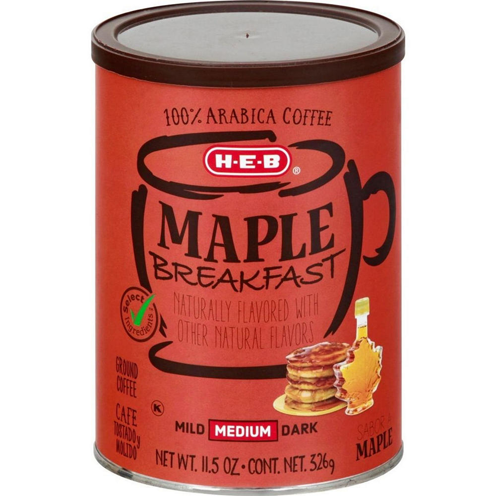 H-E-B Maple Breakfast Medium Roast Ground Coffee, 11.5 oz