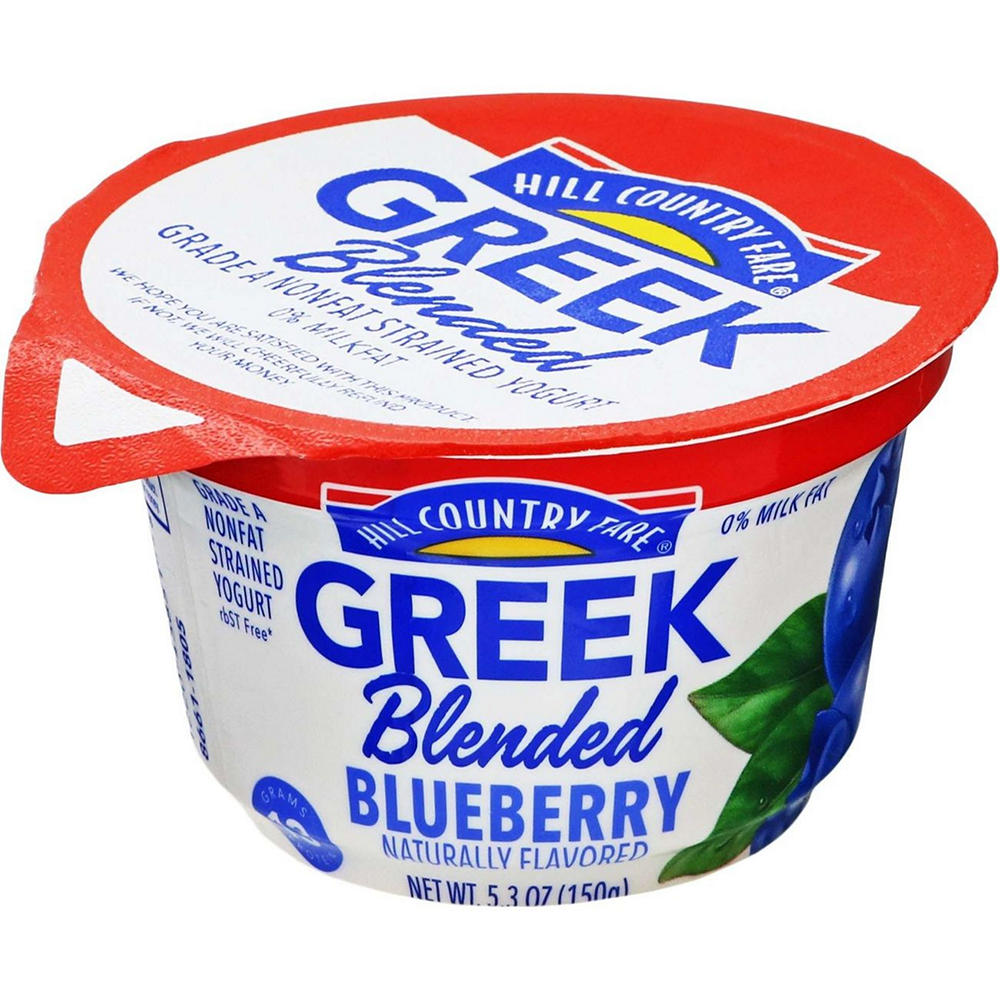 Hill Country Fare 13g Protein Blended Nonfat Greek Yogurt - Blueberry, 5.3 oz