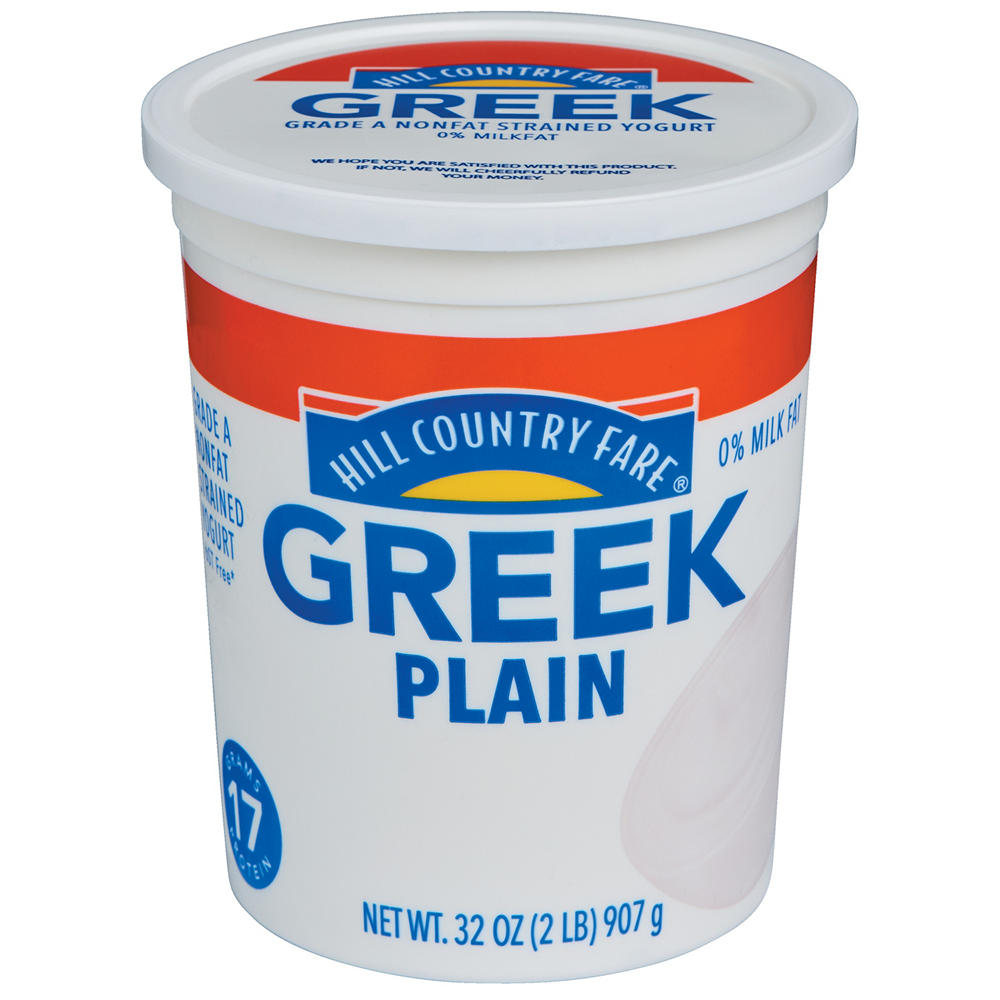 Hill Country Fare 17g Protein Blended Nonfat Greek Yogurt - Plain, 32 oz