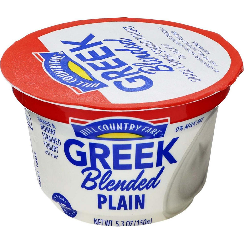 Hill Country Fare 15g Protein Blended Nonfat Greek Yogurt - Plain, 5.3 oz