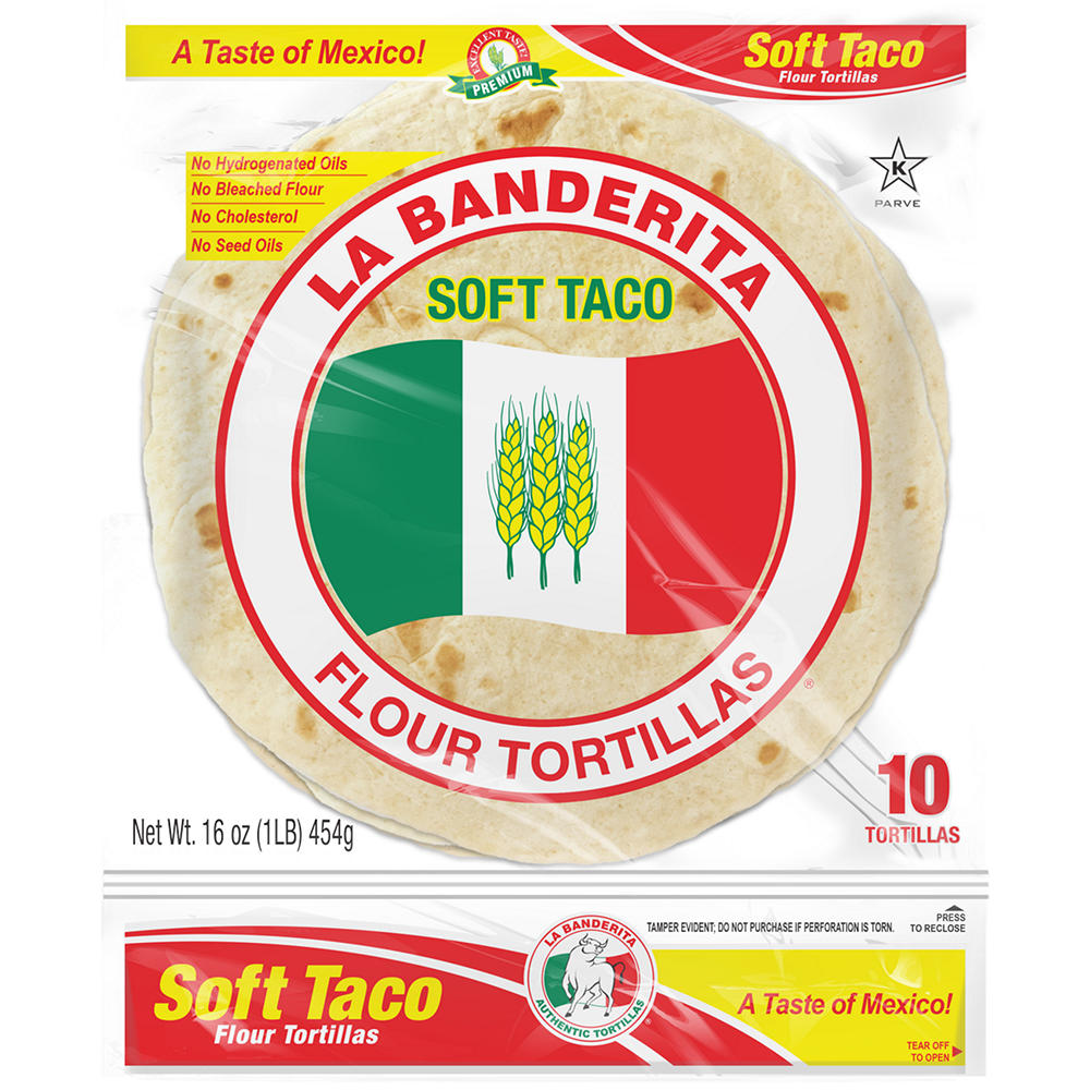 La Banderita Soft Taco Flour Tortillas, 10 ct