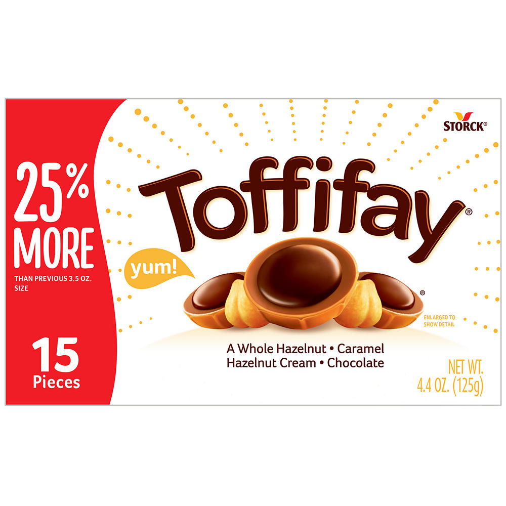 Toffifay Hazelnut Chocolate Caramel Candy Box, 15 pc