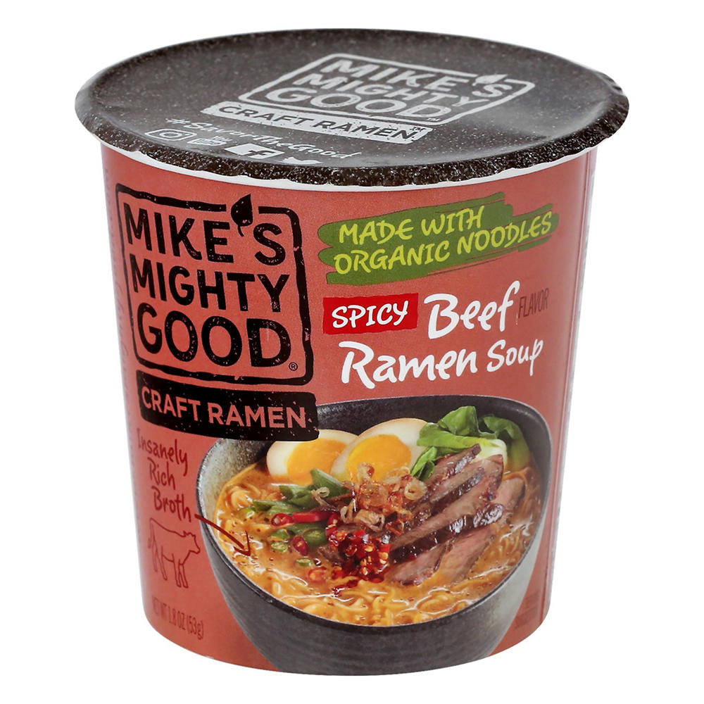 Mike's Mighty Good Spicy Beef Ramen Soup, 1.8 oz