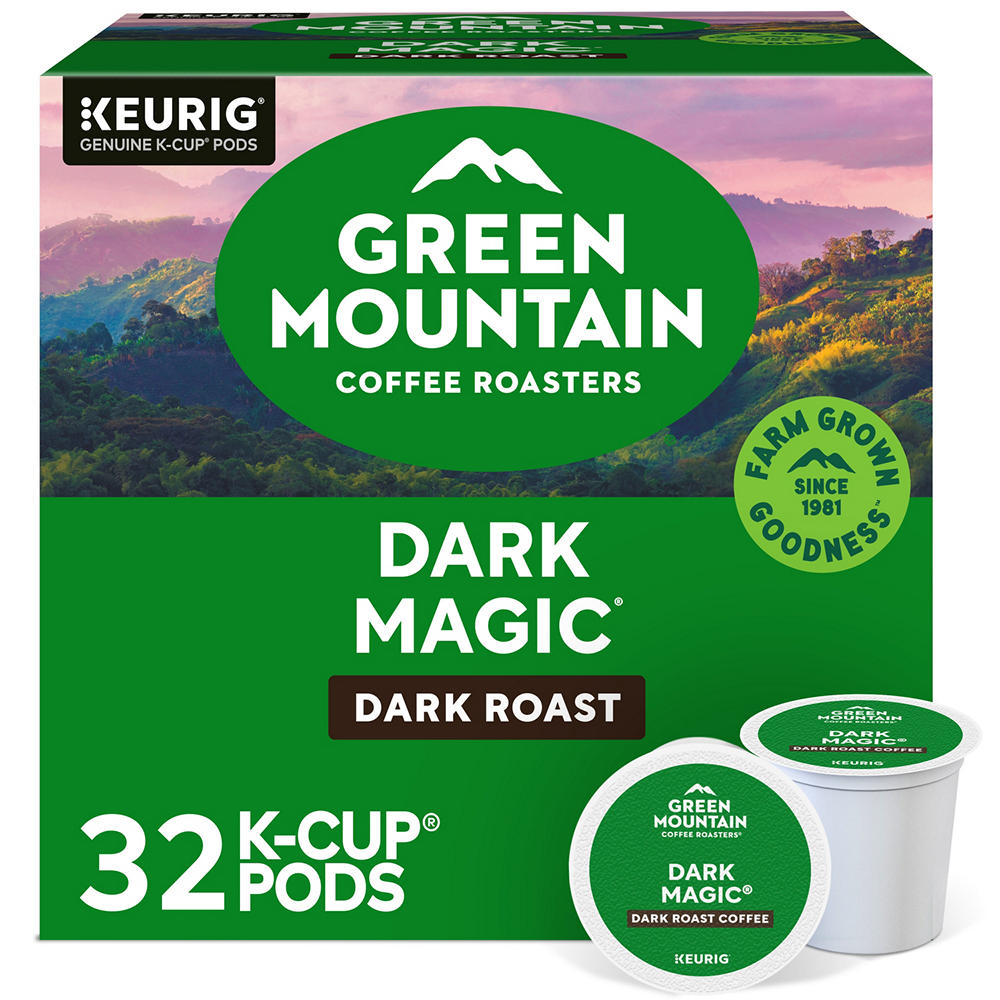 Green Mountain Coffee Dark Magic Dark Roast Single Serve Coffee K Cups, 32 ct
