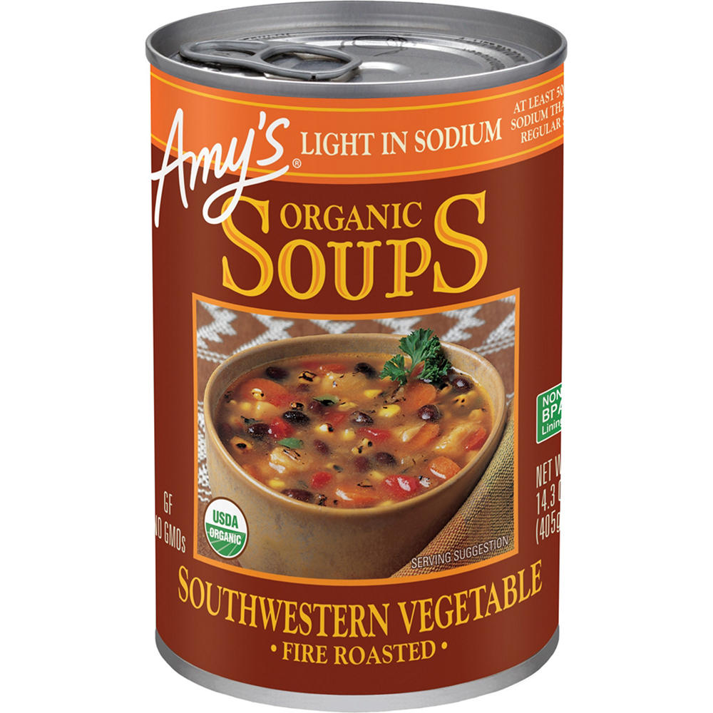 Amy's Organic Light In Sodium Roasted Southwest Vegetable Soup, 14.3 oz