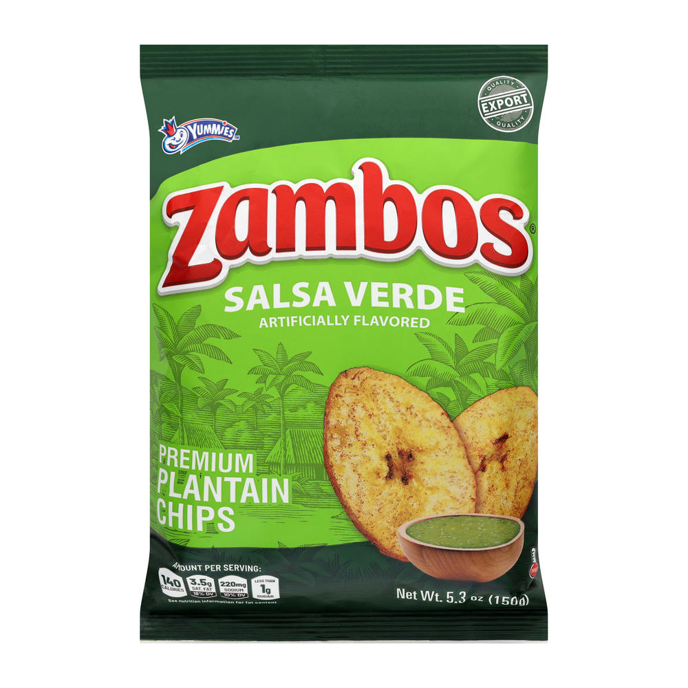 Zambos Salsa Verde Plantain Chips, 5.5 oz