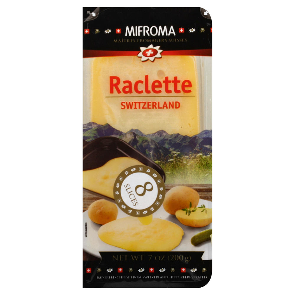 Mifroma Raclette Swiss Cheese, Sliced, 8 ct