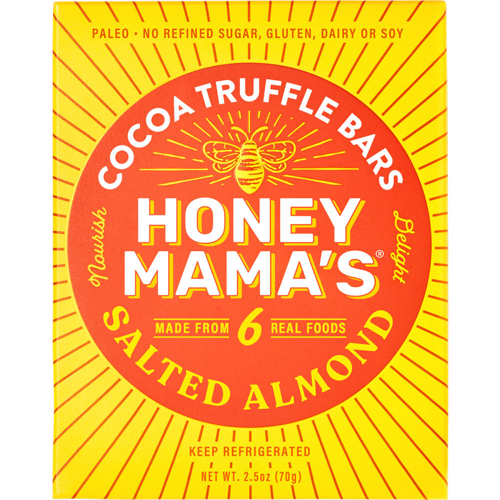 Honey Mama's Salted Almond Truffle Bar, 2.5 oz