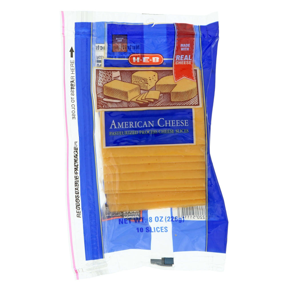 H-E-B American Sliced Cheese, 10 ct