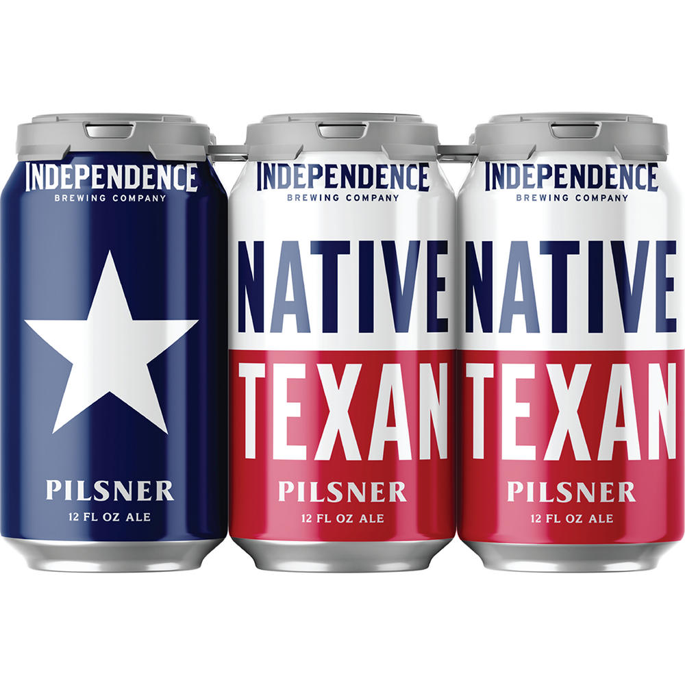 Independence Native Texan Pilsner Craft Beer 6 pk Cans, 12 oz