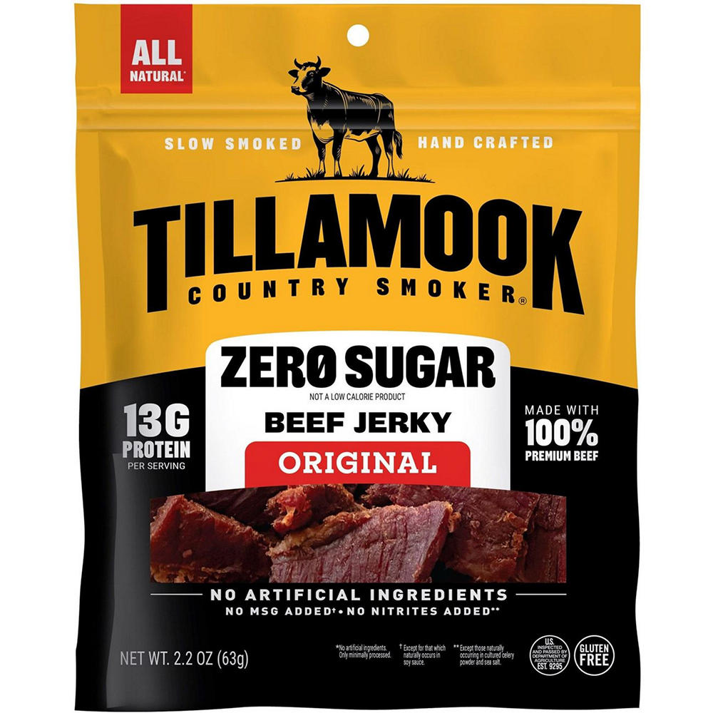 Tillamook Country Smoker Zero Sugar Beef Jerky - Original, 2.2 oz