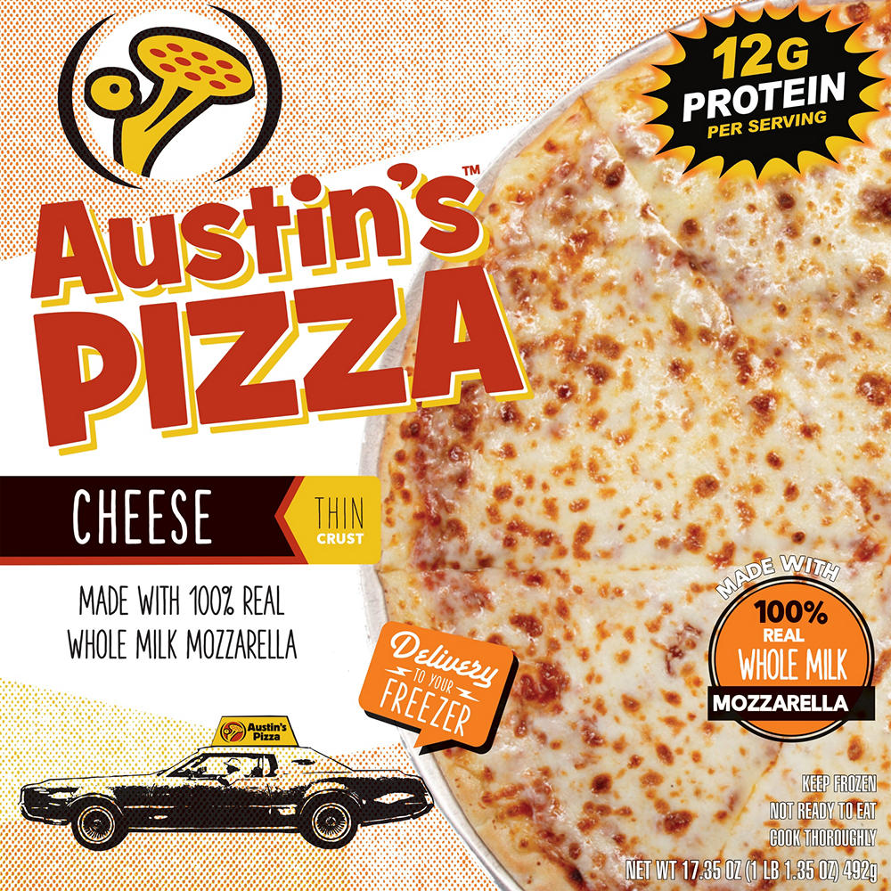 Austin's Pizza Cheese Thin Crust Frozen Pizza, 17.35 oz
