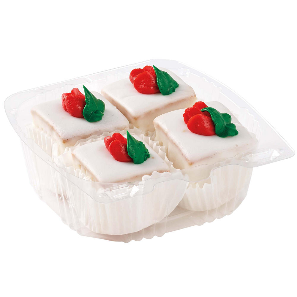 H-E-B Bakery Petit Four Almond Cake Bites, 4 ct