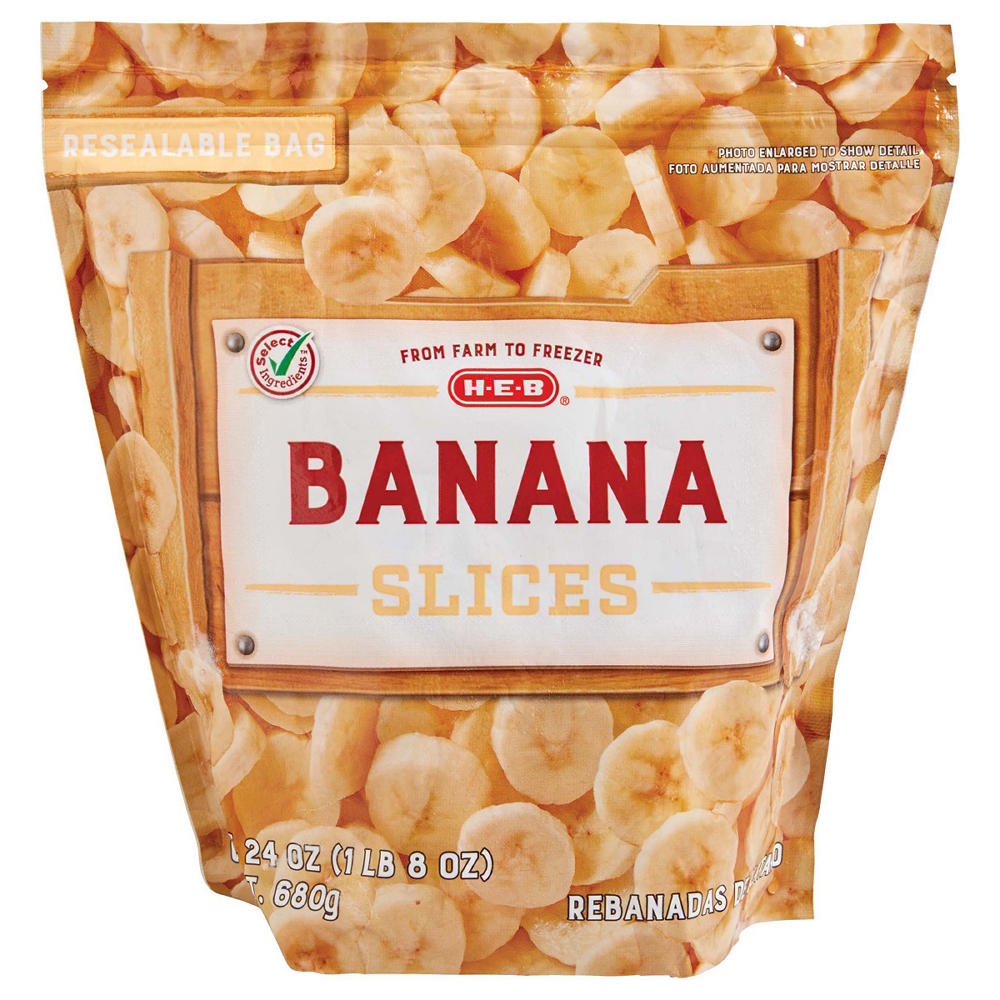 H-E-B Frozen Banana Slices, 24 oz