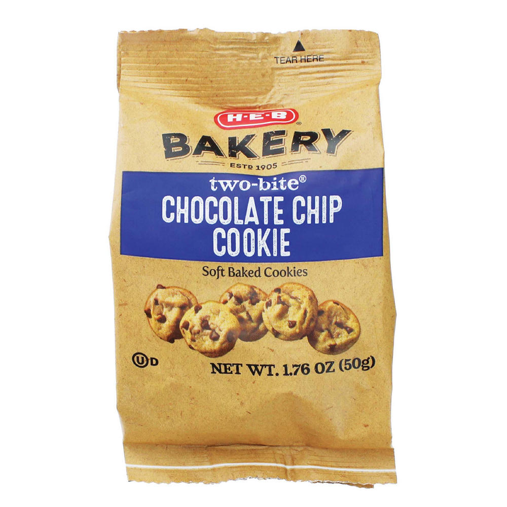 H-E-B Bakery Two-Bite Chocolate Chip Cookies, 1.76 oz