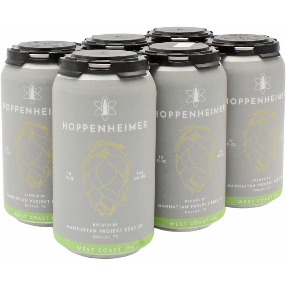 Manhattan Project Hoppenheimer West Coast IPA Craft Beer 6 pk Cans, 12 oz