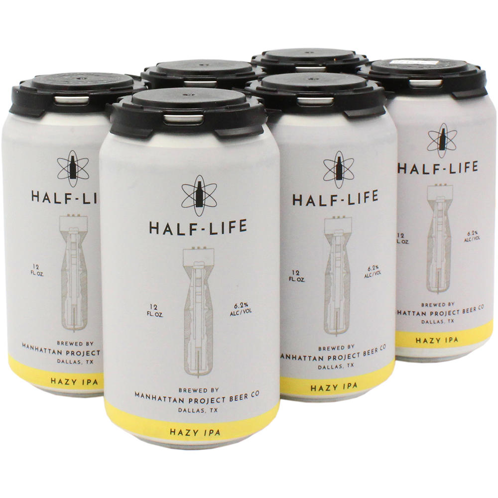 Manhattan Project Half-Life Hazy IPA Craft Beer 6 pk Cans, 12 oz