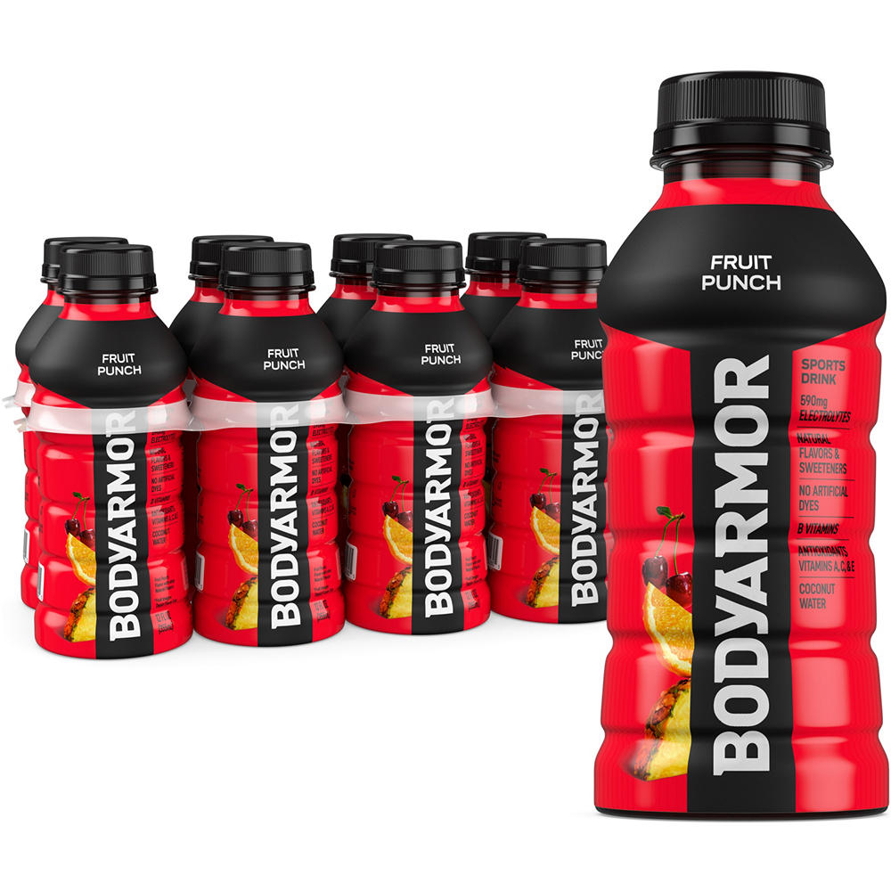 BODYARMOR Fruit Punch Electrolyte Sports Drink 8 pk Bottles, 12 oz