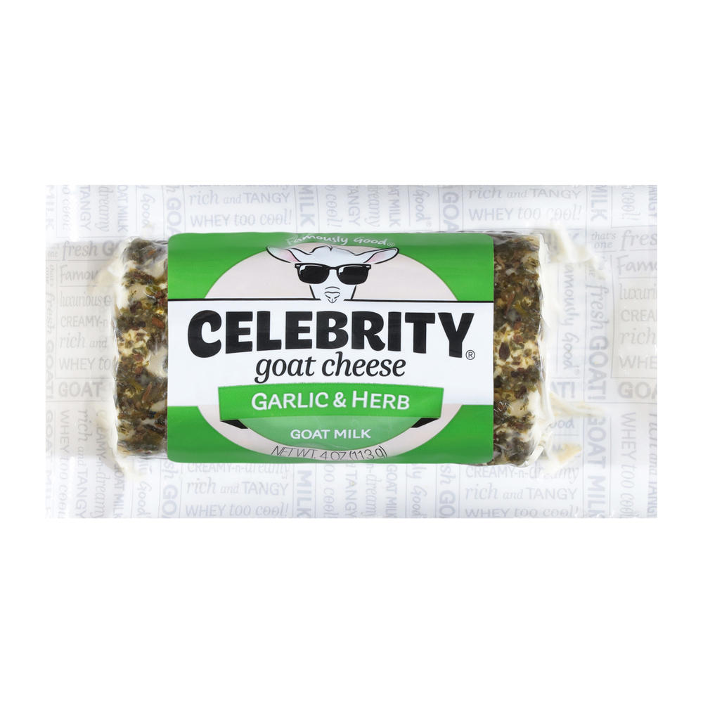 Celebrity Garlic & Herb Goat's Milk Cheese, 4 oz