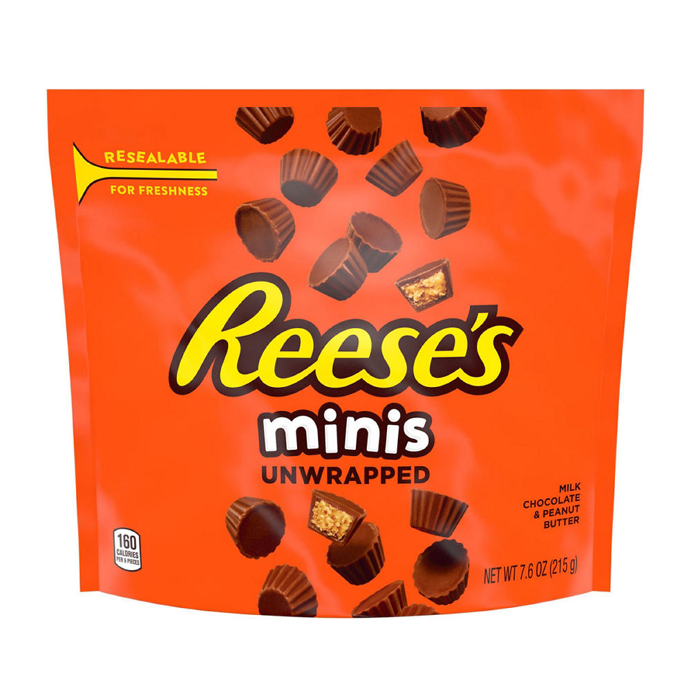 Reese's Minis Milk Chocolate Peanut Butter Cups Candy Bag, 7.6 oz