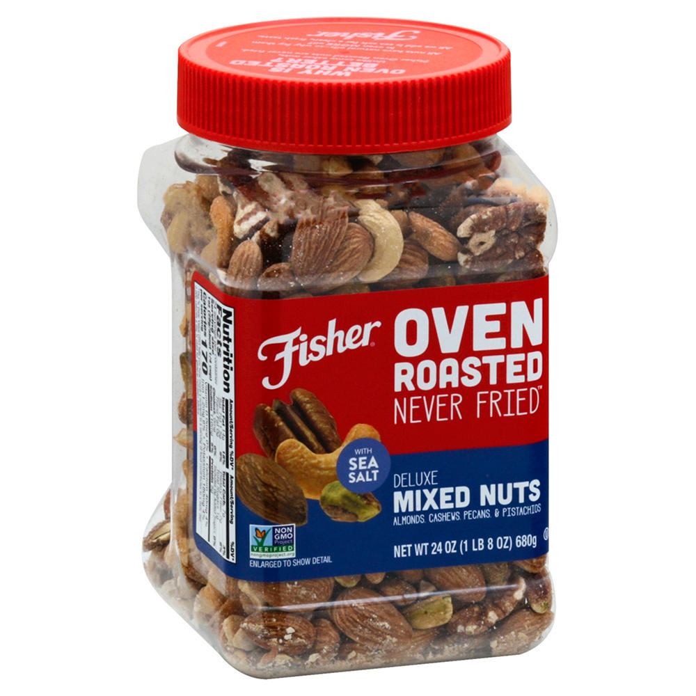 Fisher Oven Roasted Deluxe Mixed Nuts, 24 oz