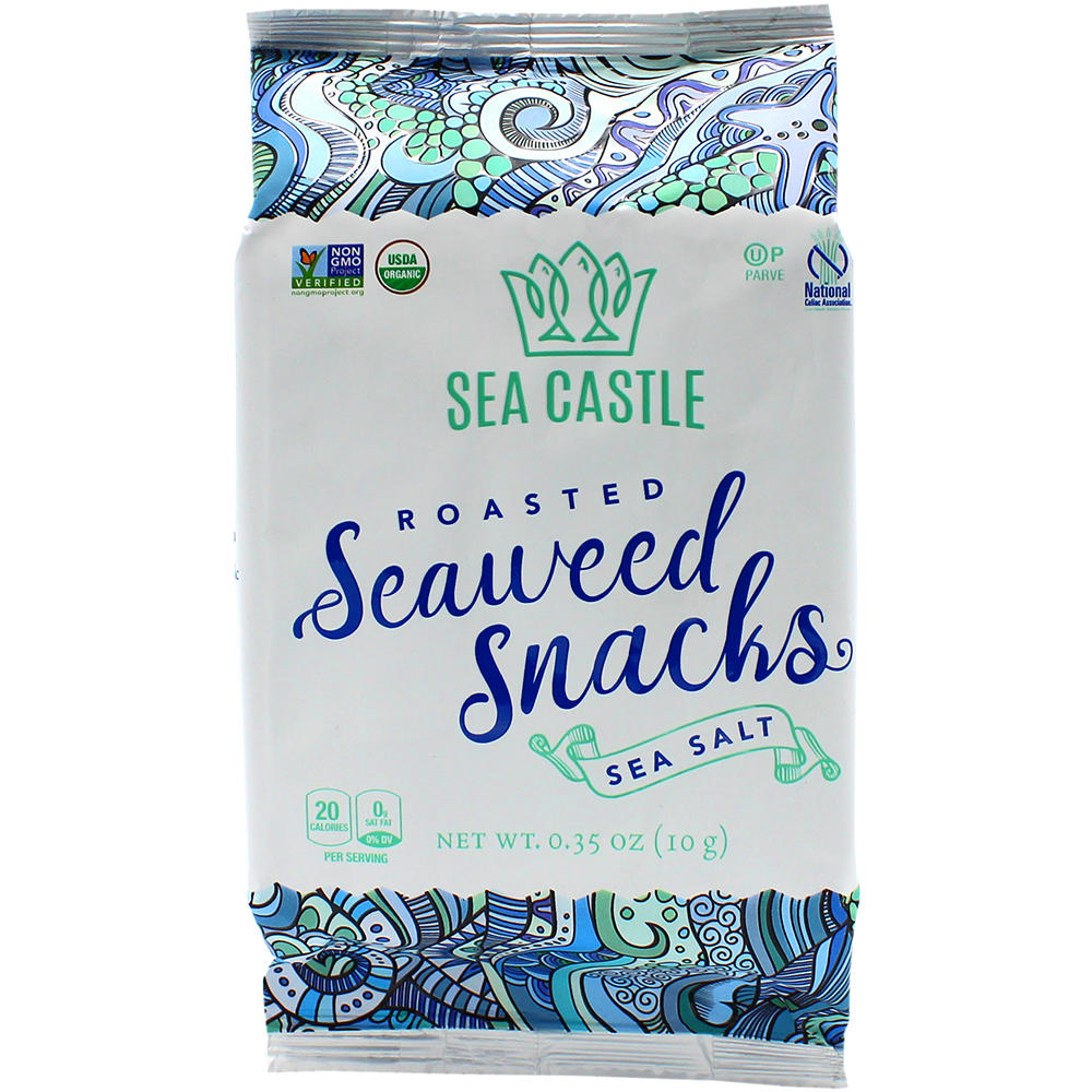Sea Castle Seaweed Snack Roasted Sea Salt, 0.35 oz