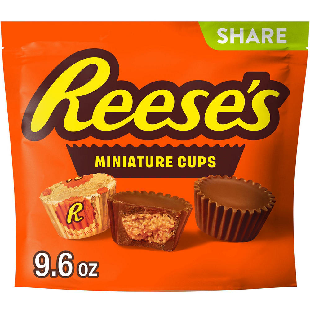 Reese's Miniature Milk Chocolate Peanut Butter Cups - Share Pack, 9.6 oz