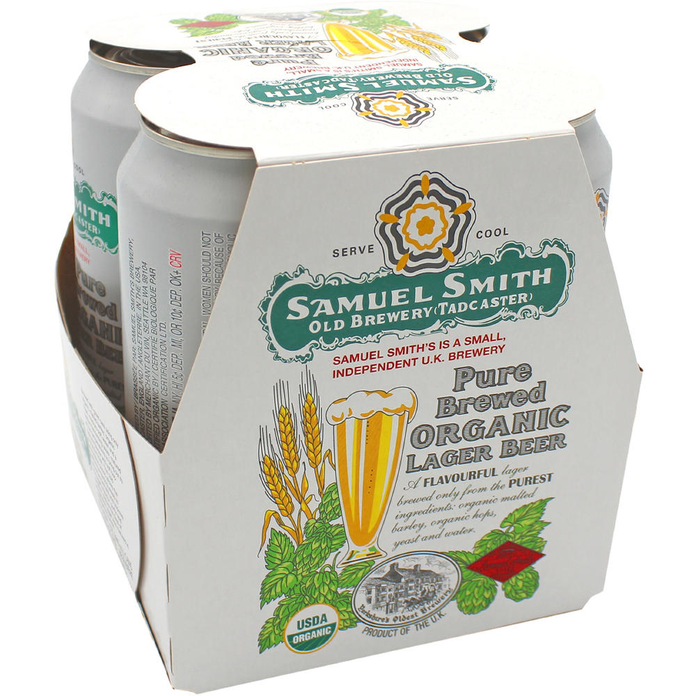 Samuel Smith Organic Pure Brewed Lager Beer 4 pk Cans, 14.9 oz