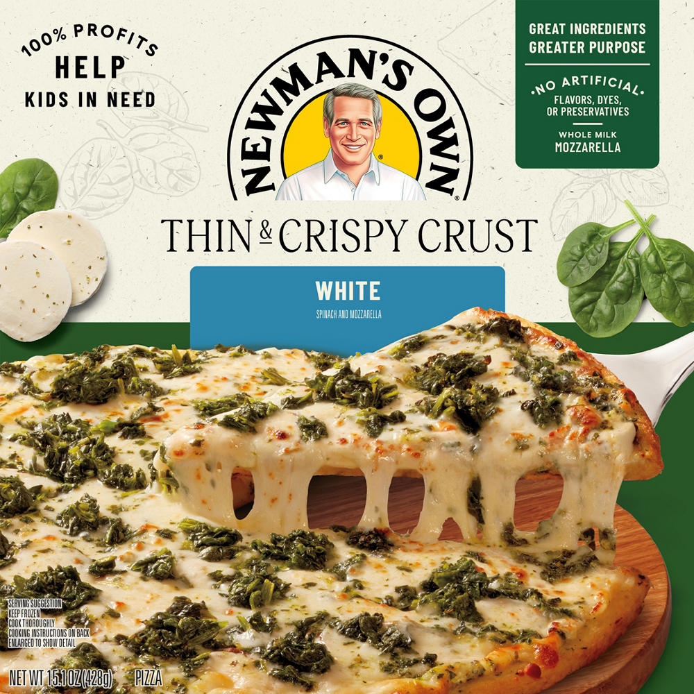 Newman's Own White Thin & Crispy Crust Frozen Pizza, 15.1 oz