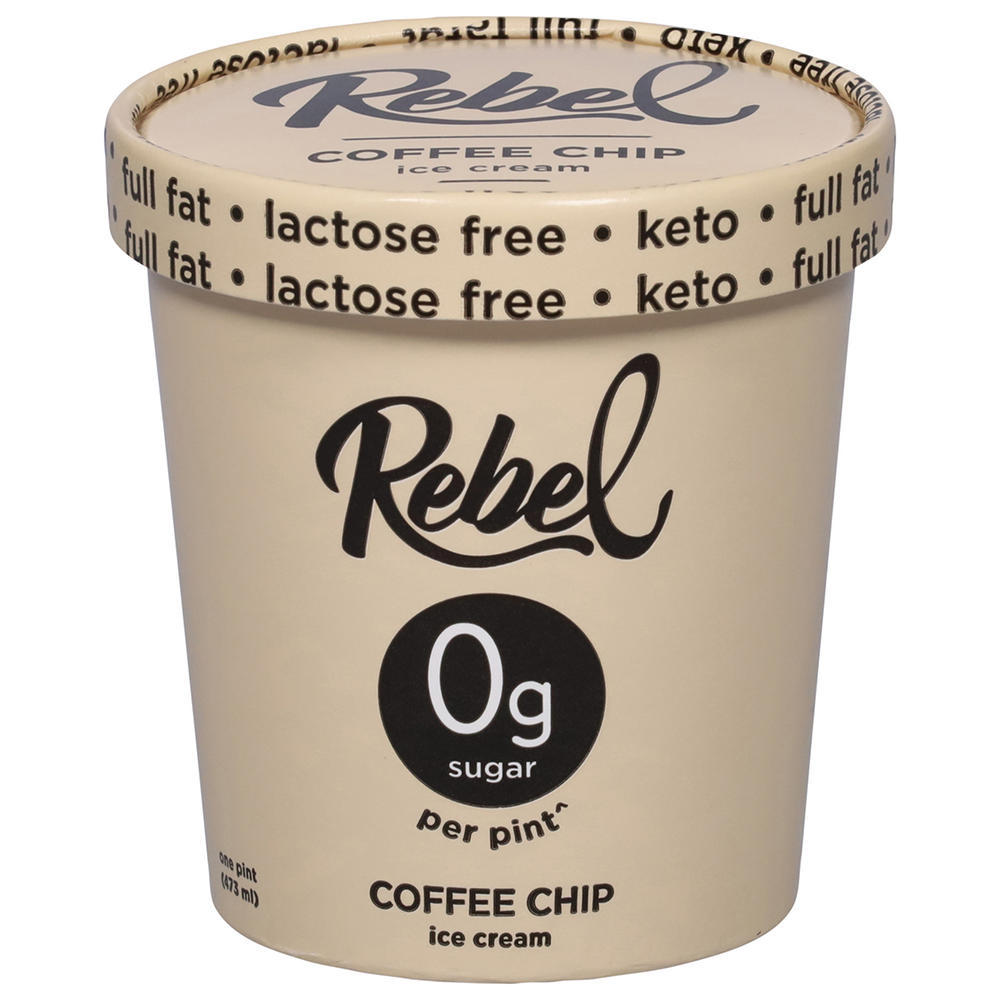 Rebel 0g Sugar Ice Cream - Coffee Chip, 1 pt