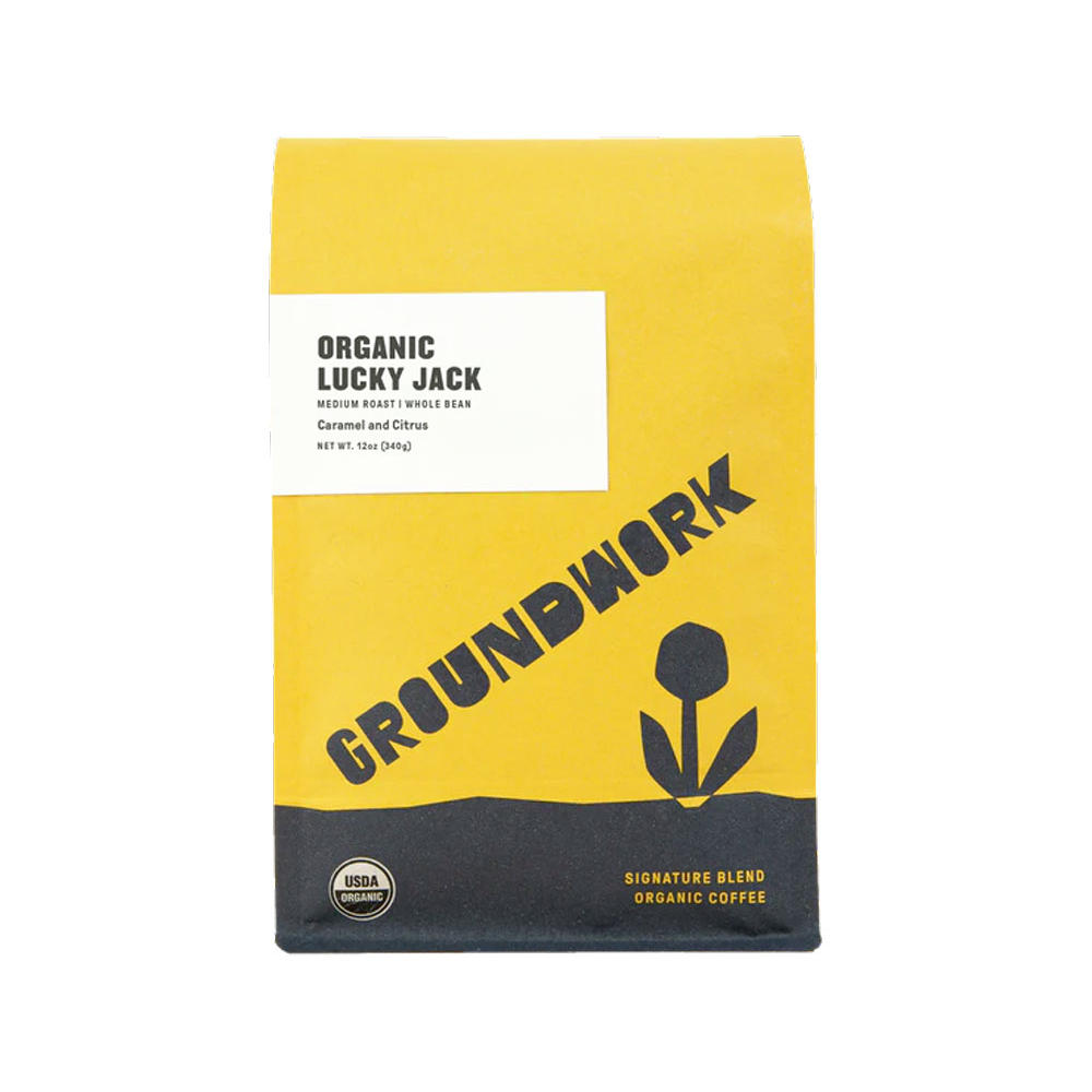 GROUNDWORK Organic Lucky Jack Whole Bean Coffee, 12 oz