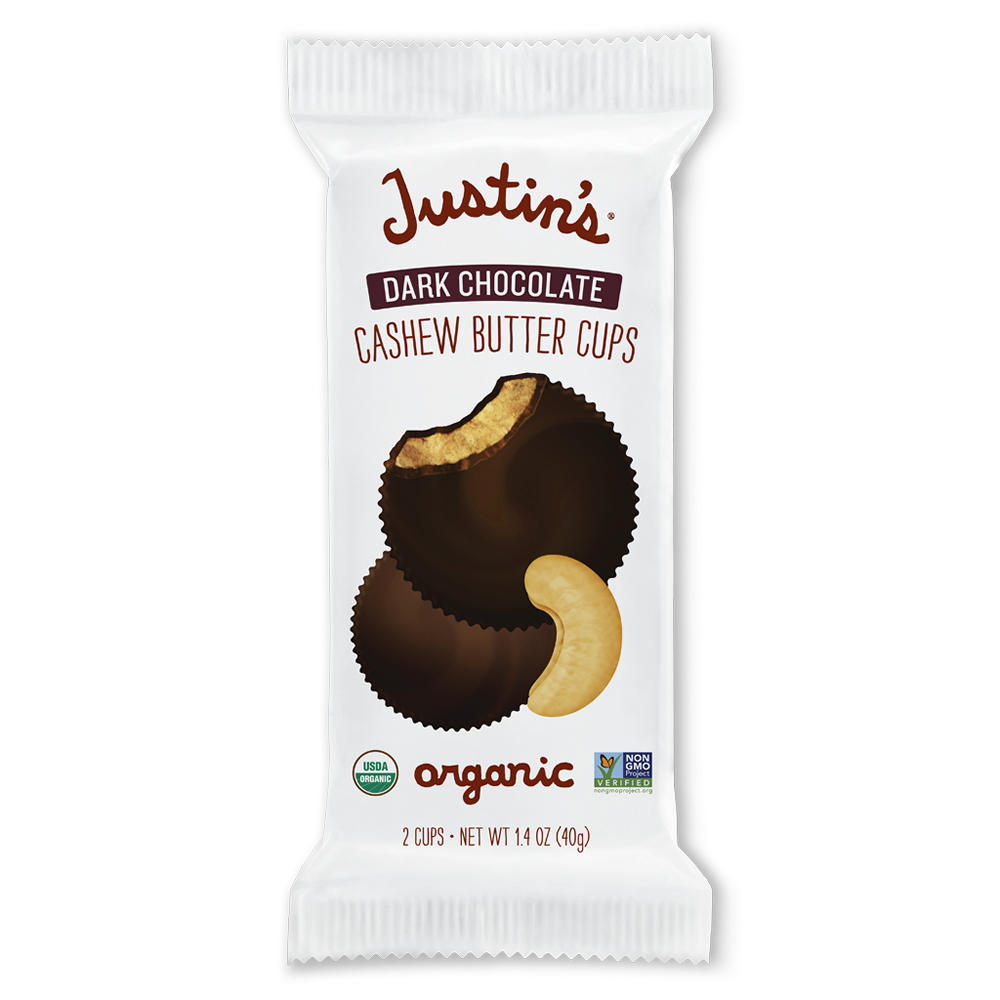 Justin's Organic Dark Chocolate Cashew Butter Cups, 1.4 oz