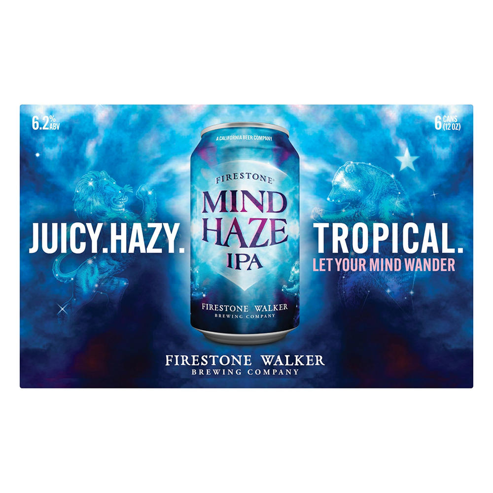Firestone Walker Mind Haze IPA Craft Beer 6 pk Cans, 12 oz