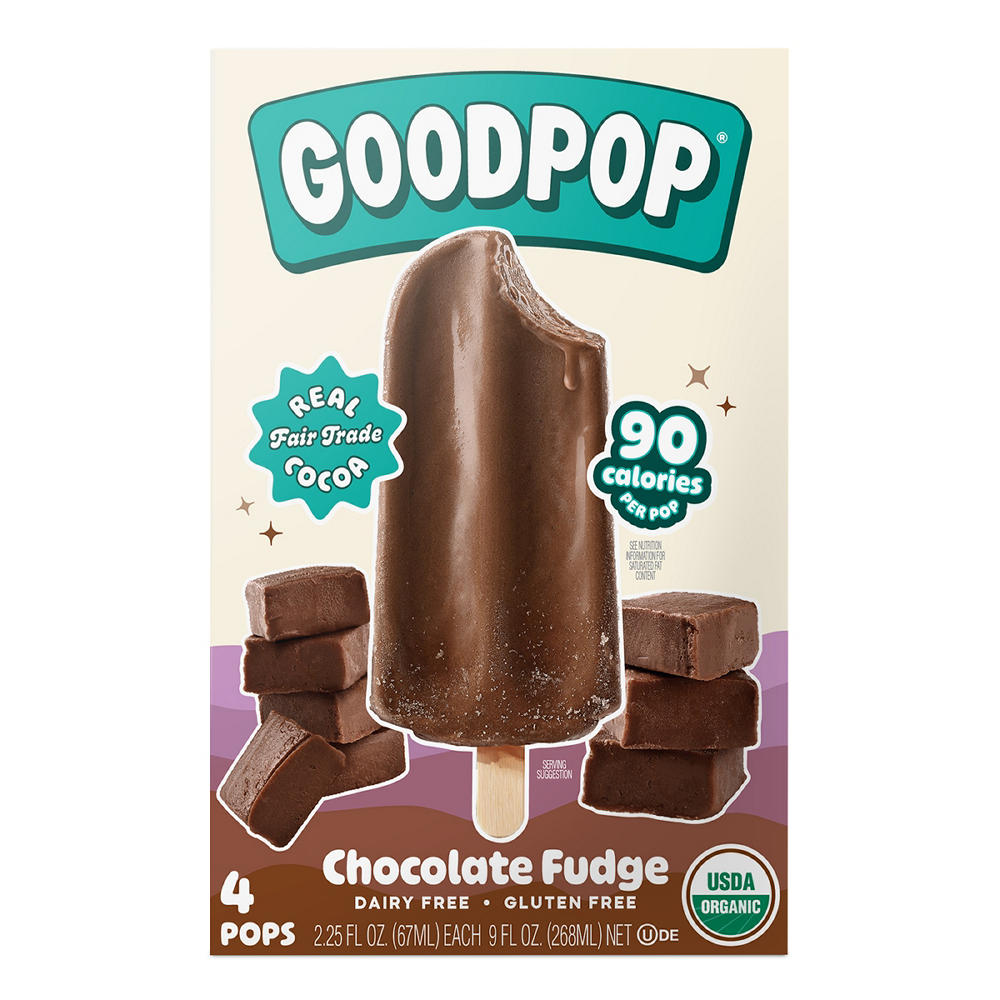 GoodPop Dairy Free Chocolate Fudge Pops, 4 ct