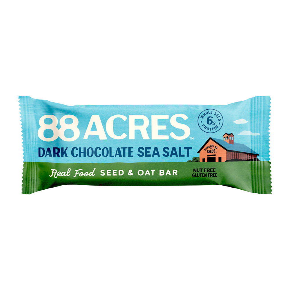88 Acres Dark Chocolate Sea Salt Real Food Seed + Oat Bars, 1.6 oz