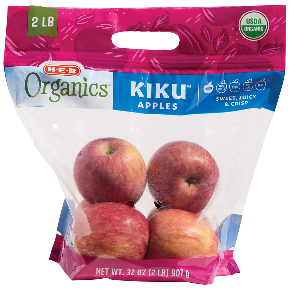 H-E-B Organics Fresh Kiku Apples, 2 lb bag