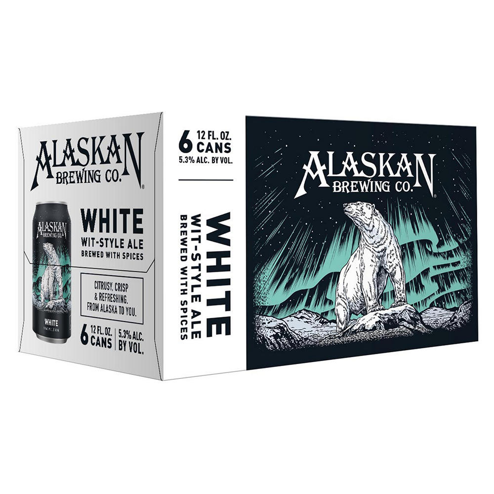 Alaskan White Wheat Ale Beer 6 pk Cans, 12 oz